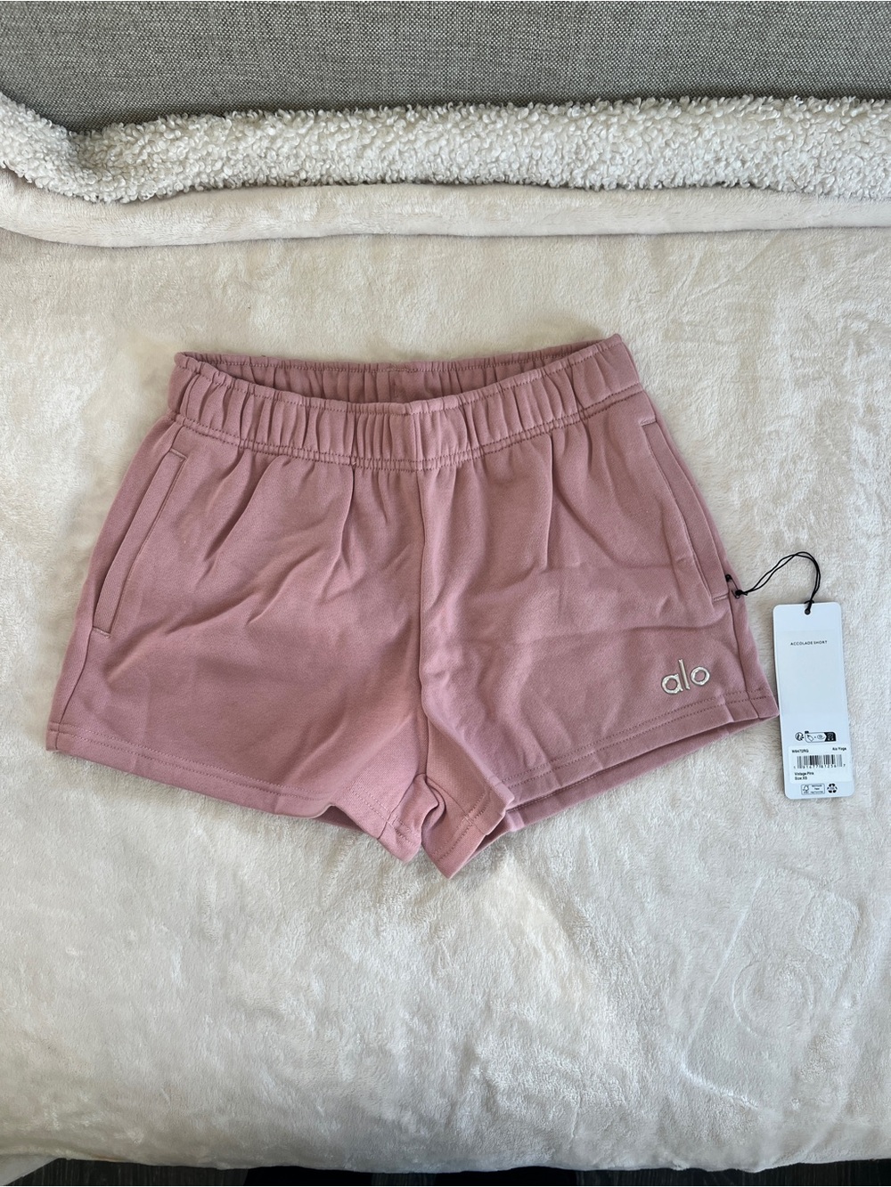 ALO Yoga Mauve Pink Athletic Lounge Shorts